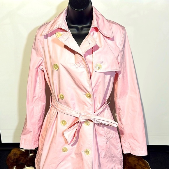 Lauren Ralph Lauren Jackets & Blazers - Lauren Ralph Lauren Trench Coat Petite Sz PS Pink Double Breasted Belted Jacket